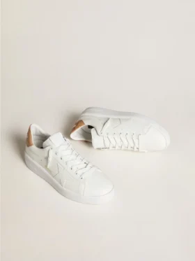 Purestar da uomo con stella in pelle e linguetta sul tallone in pelle con stampa coccodrillo