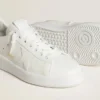 Purestar da uomo con stella in pelle e linguetta sul tallone in pelle con stampa coccodrillo