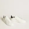 Purestar da uomo con stella in pelle e linguetta sul tallone in vernice nera