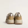 Running Sole in nabuk beige con stella in pelle beige
