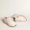 Running Sole in nappa con stella argentata e linguetta sul tallone in pelle dorata