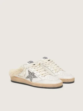 Sabot Ball Star con stella glitterata e fodera in shearling