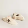 Sabot Ball Star in nappa avorio con stella glitterata color bronzo