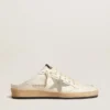 Sabot Ball Star in pelle nappa con stella in pelle scamosciata grigio ghiaccio