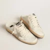 Sabot Ball Star in pelle nappa con stella in pelle scamosciata grigio ghiaccio