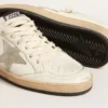 Sabot Ball Star in pelle nappa con stella in pelle scamosciata grigio ghiaccio