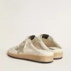 Sabot Ball Star in pelle nappa con stella in pelle scamosciata grigio ghiaccio