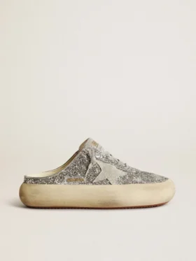 Sabot da donna Space-Star in glitter con stella e linguetta grigio ghiaccio