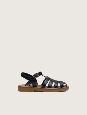 Sandali Maxime Junior in pelle blu navy