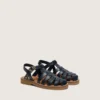 Sandali Maxime Junior in pelle blu navy