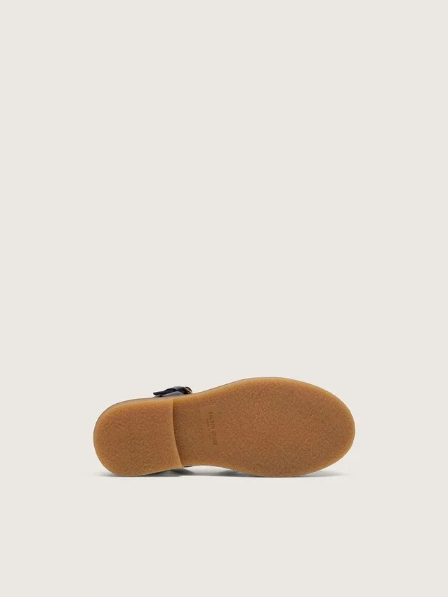 Sandali Maxime Junior in pelle blu navy