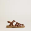 Sandali Maxime Junior in pelle marrone