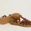 Sandali Maxime Junior in pelle marrone