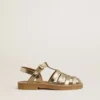 Sandali Maxime Young in pelle dorata