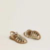 Sandali Maxime Young in pelle dorata