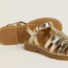 Sandali Maxime Young in pelle dorata