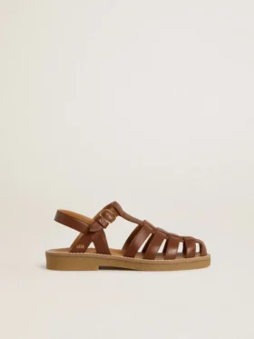Sandali Maxime Young in pelle marrone