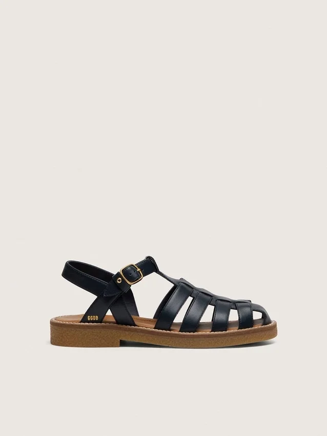 Sandali Young Maxime in pelle blu navy