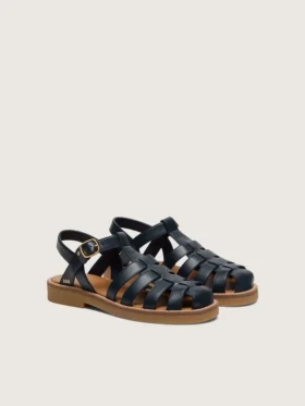Sandali Young Maxime in pelle blu navy