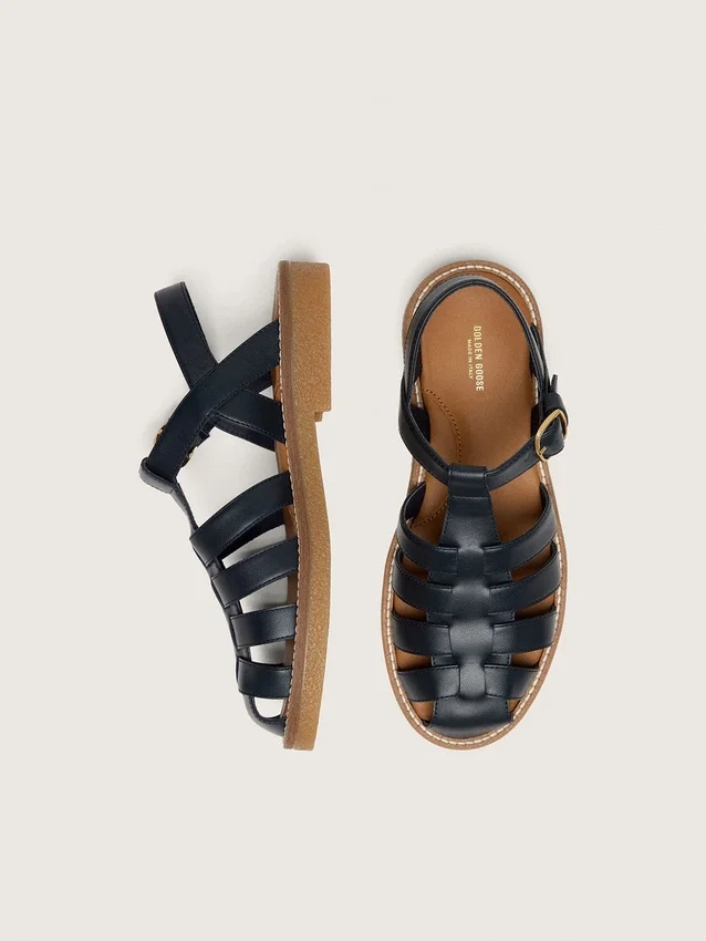 Sandali Young Maxime in pelle blu navy