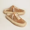 Scarpe da donna Space-Star in pelle scamosciata color tabacco con fodera in montone