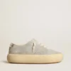 Scarpe da donna Space-Star in pelle scamosciata grigio ghiaccio con fodera in montone