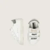 Scarpe da scuola per bambini in nappa con stella in pelle scamosciata beige e stampa con mascotte