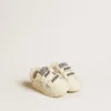 Scarpe da scuola per bambini in pelle nappa con motivo a rose rosa e stella in pelle scamosciata bianca