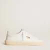 Scarpe da tennis da donna in pelle bianca
