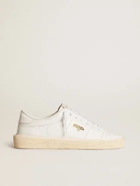 Scarpe da tennis da donna in pelle bianca