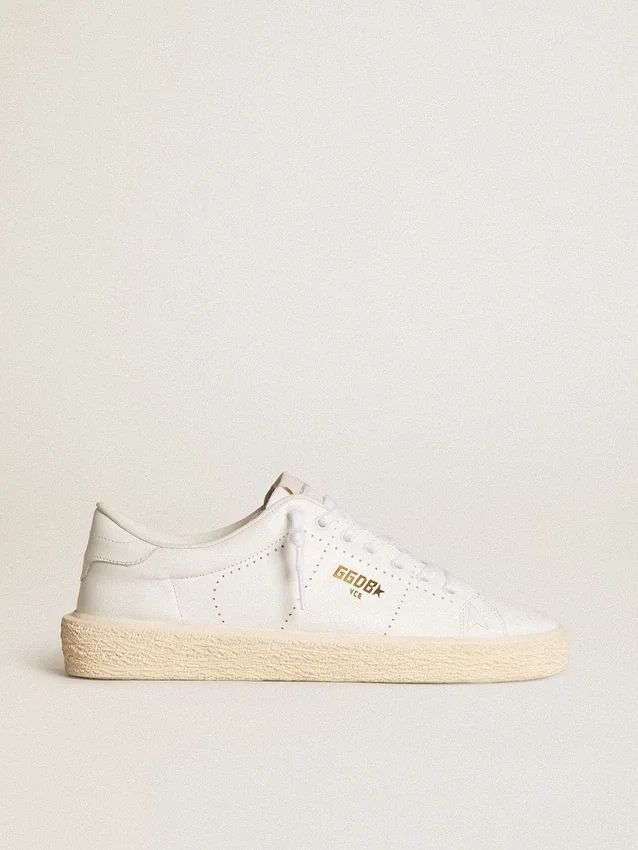 Scarpe da tennis da donna in pelle bianca