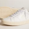 Scarpe da tennis da donna in pelle bianca
