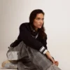 Scarpe Space-Star da donna in glitter argento con fodera in shearling