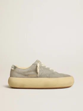 Scarpe Space-Star da donna in pelle scamosciata grigio ghiaccio con stella traforata