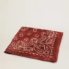 Sciarpa bordeaux con motivo paisley
