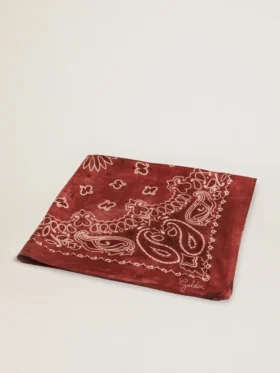 Sciarpa bordeaux con motivo paisley