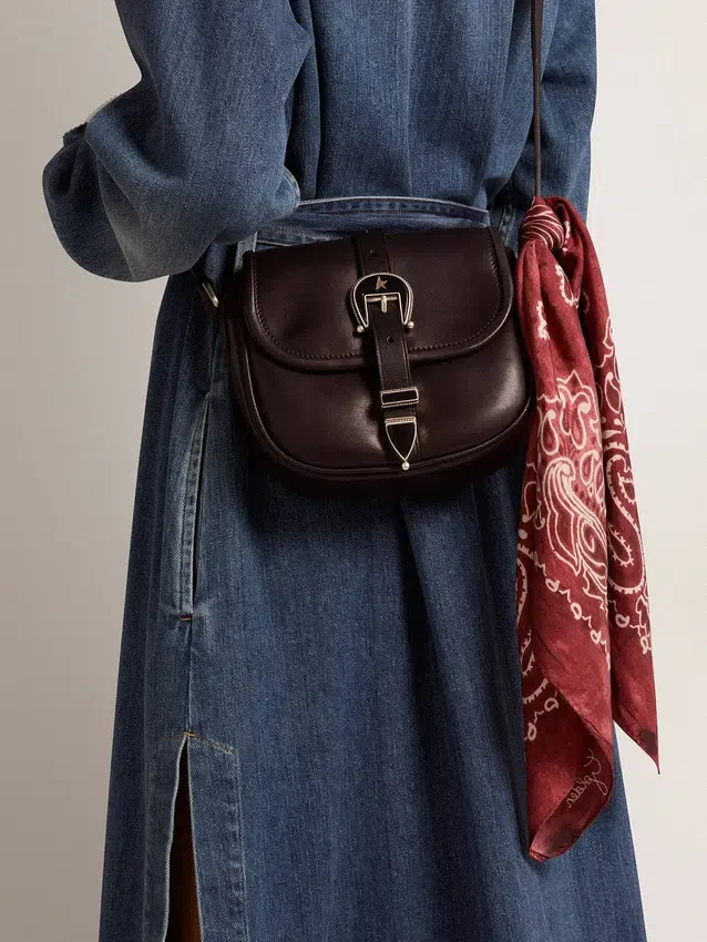Sciarpa bordeaux con motivo paisley