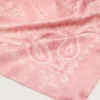 Sciarpa color rosa antico con stampa paisley