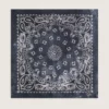 Sciarpa grigio antracite con stampa paisley