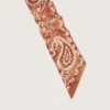 Set di due nastri in twill con motivo paisley arancione
