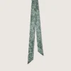 Set di due nastri in twill con motivo paisley verde