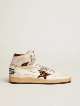 Sky-Star da donna con firma e inserti in pelle di pony con stampa leopardata