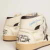 Sky-Star in pelle bianca con stella in pelle nera