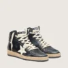 Sky-Star da donna in nappa nera con stella bianca