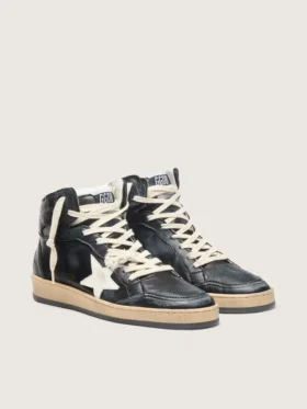 Sky-Star da donna in nappa nera con stella bianca