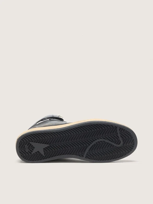 Sky-Star da donna in nappa nera con stella bianca