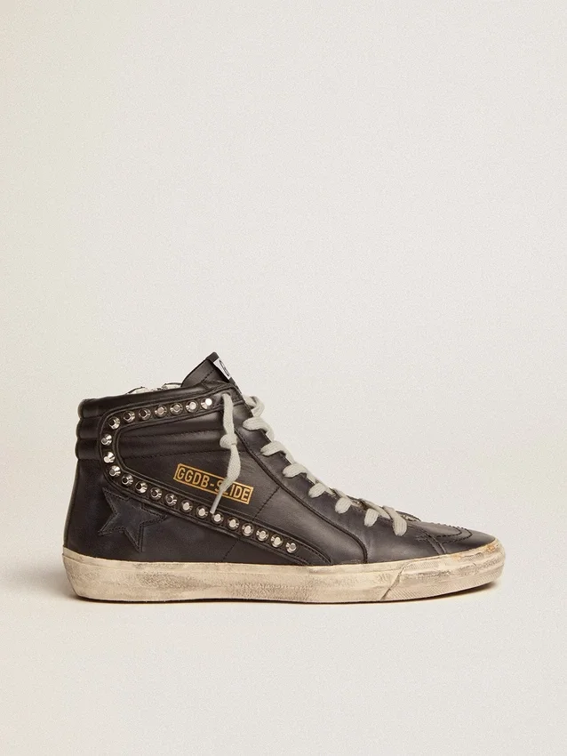 Slide da donna nere con borchie