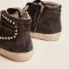 Slide da uomo nere con borchie