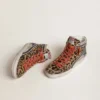 Slide LTD da donna in pelle di pony con stampa leopardata, stella in pelle metallizzata e dettagli luccicanti