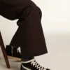 Slide Penstar da uomo in pelle scamosciata nera con stella nera e striscia bianca